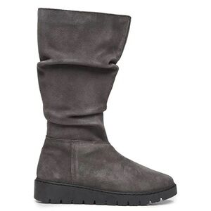 Childrens Chic Women Gray Suede Slouch Tall Boots Made in Spain Size 38